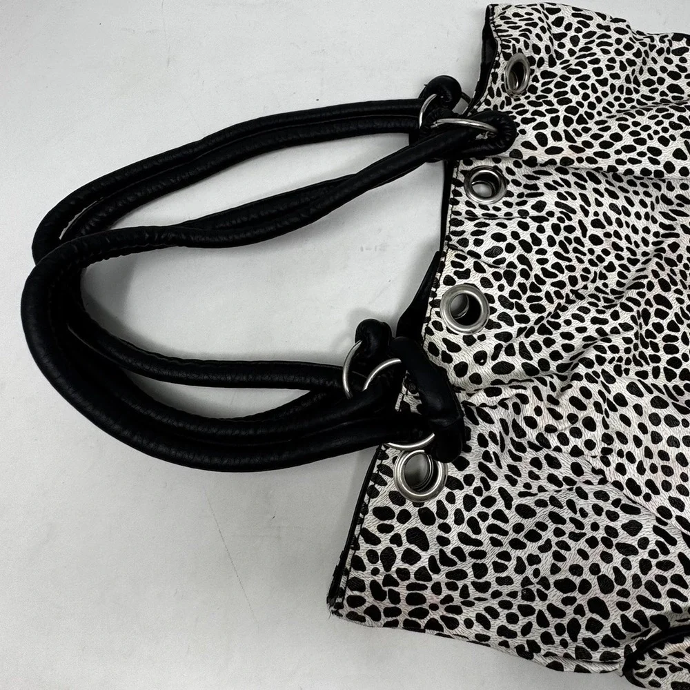 Aldo Animal Print Top Handle Handbag Beige Black Large Satchel Bag